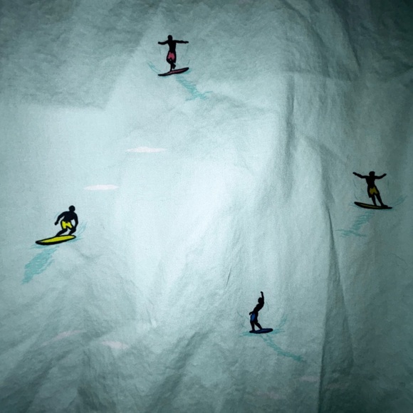 Sonoma Light Green Surf Print Shirt - Picture 4 of 5